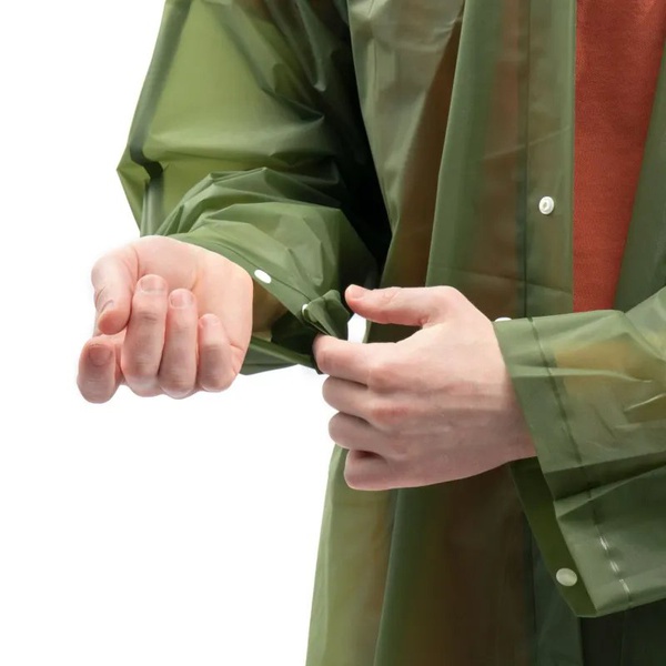 Плащ дождевик Следопыт на кнопках с капюшоном Зелёный, 76х130 см