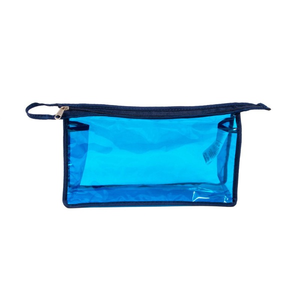 Косметичка Следопыт (ПВХ, на молнии) синий прозрачный