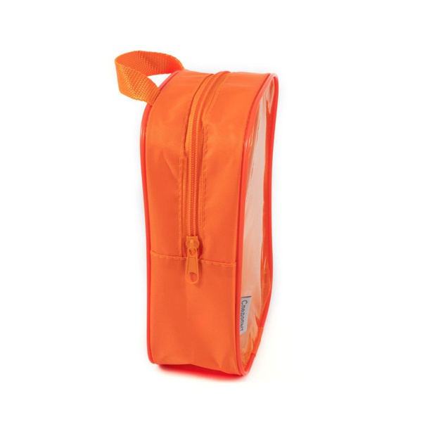 Косметичка Следопыт прямоугольная (ПВХ, на молнии, с ручкой) оранжевый