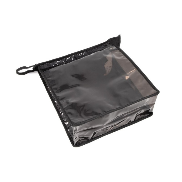 Косметичка Следопыт (ПВХ, на молнии, 19х17х7 см) черный прозрачный