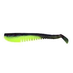 Виброхвост Yaman Pro Legend Minnow (10.2 см, 5 шт/уп) Black Red Flake/Chartreuse, №32