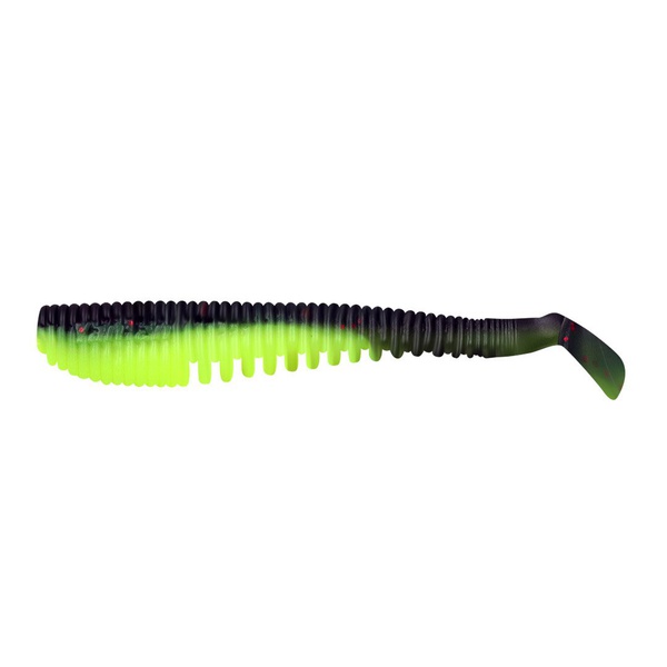 Виброхвост Yaman Pro Legend Minnow (10.2 см, 5 шт/уп) Black Red Flake/Chartreuse, №32