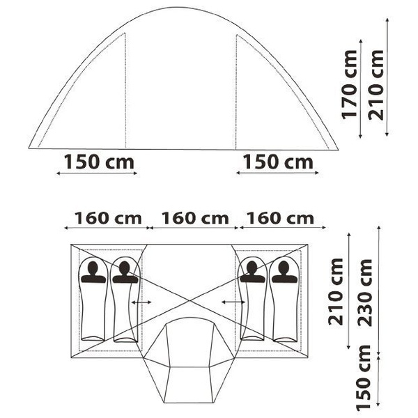 Палатка Canadian Camper Sana 4 Plus royal