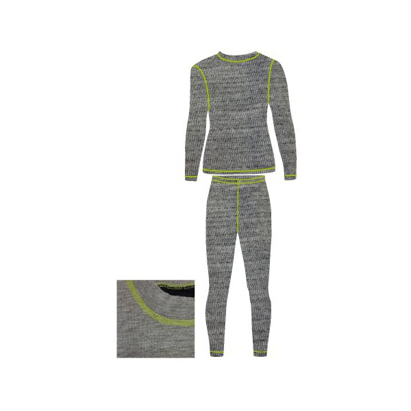 Термобелье детское NordKapp Sampo серый/лайм