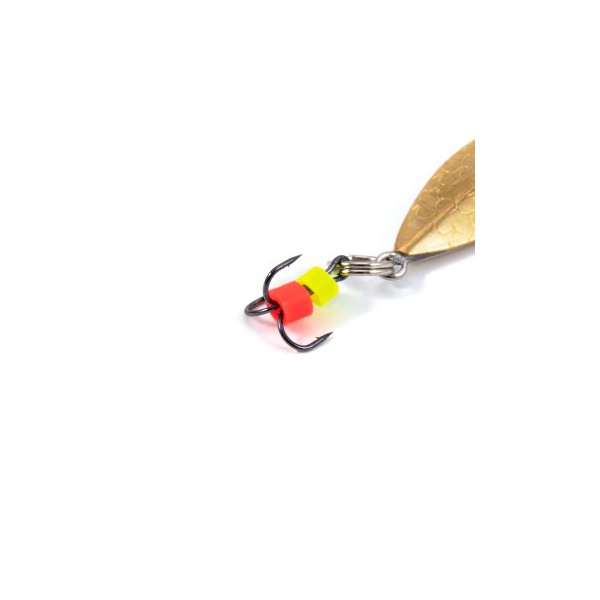 Блесна Яман Пуля с тройником никель/латунь, 25 мм