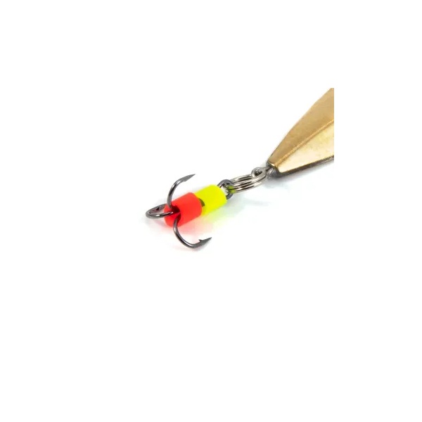 Блесна Яман Пуля с тройником никель/латунь, 32 мм