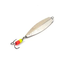 Блесна Яман Пуля с тройником никель/медь, 32 мм