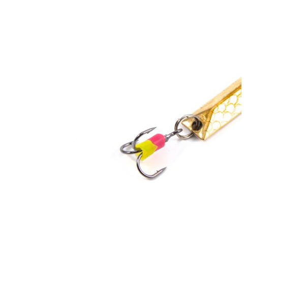 Блесна Яман Шпала с тройником никель/латунь, 30 мм