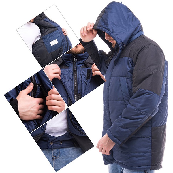 Куртка Эталон Сити синий/чёрный