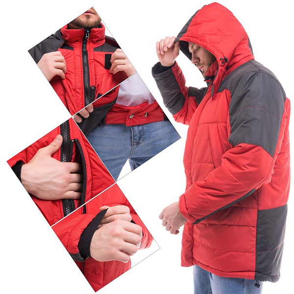 Куртка Эталон Сити красный/чёрный