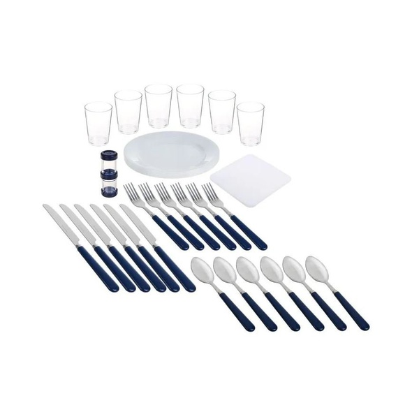 Термосумка с набором посуды Арктика синий, 6 персон