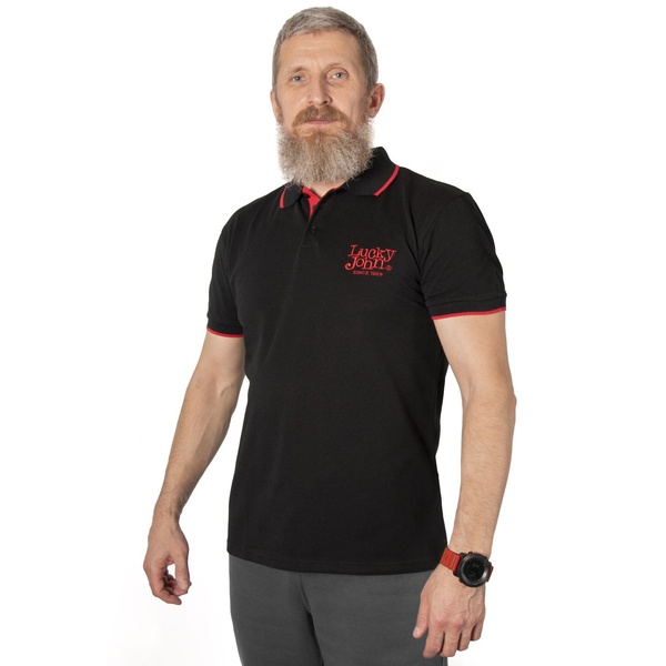 Рубашка-поло Lucky John Black