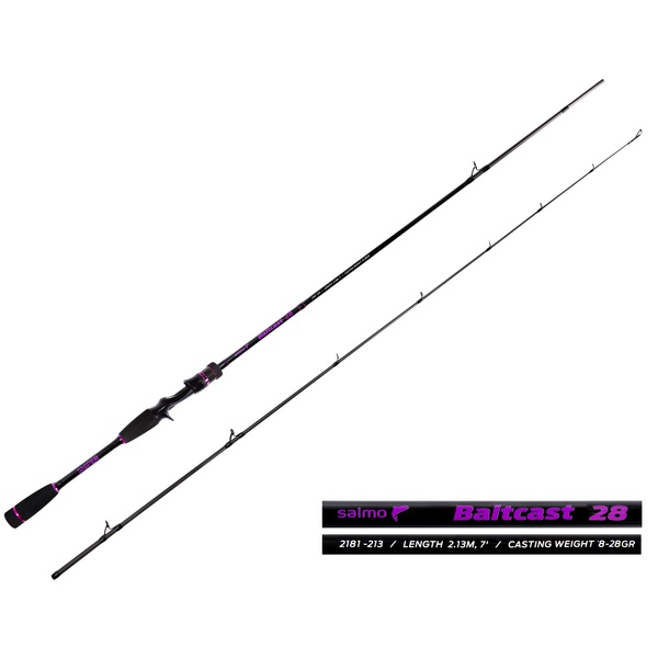 Спиннинг кастинговый Salmo Sniper Baitcast 2.13 м/тест 8-28 гр