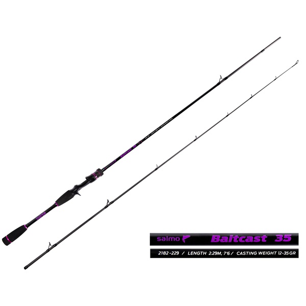 Спиннинг кастинговый Salmo Sniper Baitcast 2.29 м/тест 12-35 гр