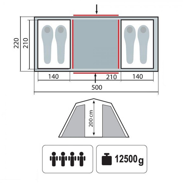 Палатка Tramp Brest 6 V2 песочный