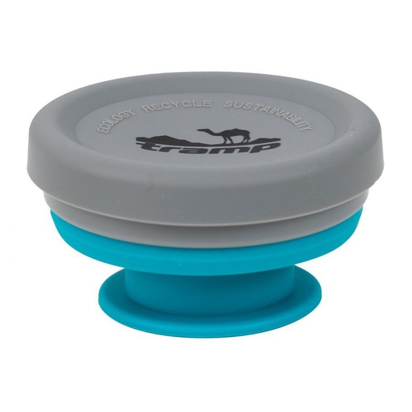 Стакан складной Tramp TRC-126 (с крышкой, силикон, 0.2 л) аквамарин