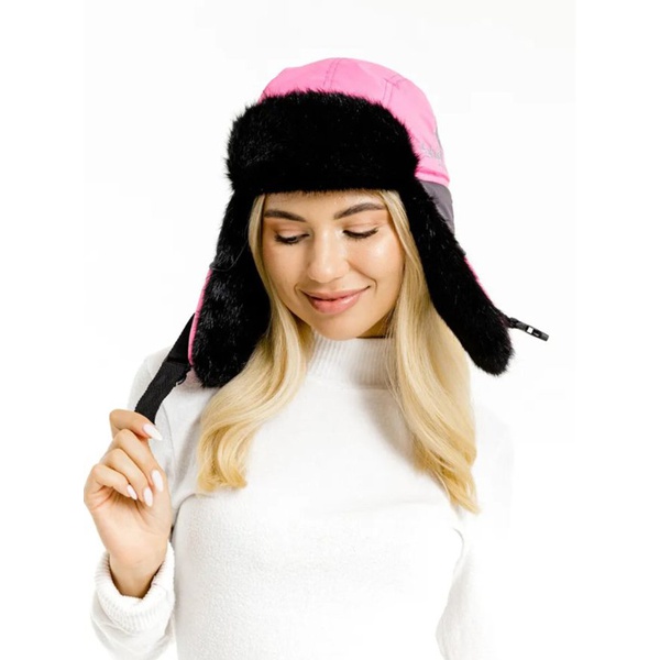 Шапка-ушанка Skadi Gear Skadi (с маской) Розовый/Серый/Норка