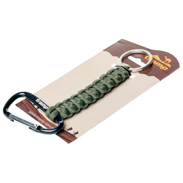 Брелок паракордовый Tramp (карабин/кольцо для ключей) оливковый