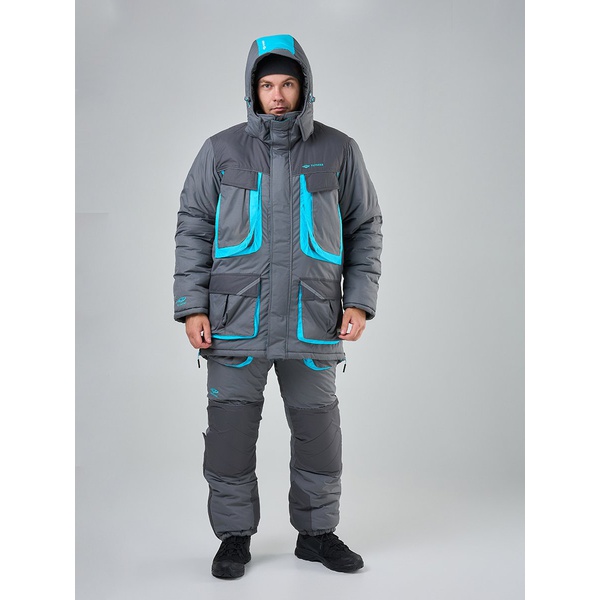 Костюм Taygerr Граф (-45°C) оникс-бирюза