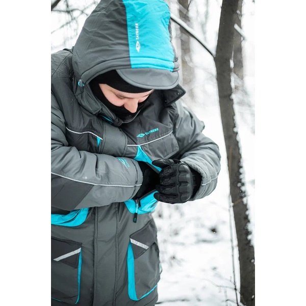 Костюм Taygerr Граф (-45°C) оникс-бирюза