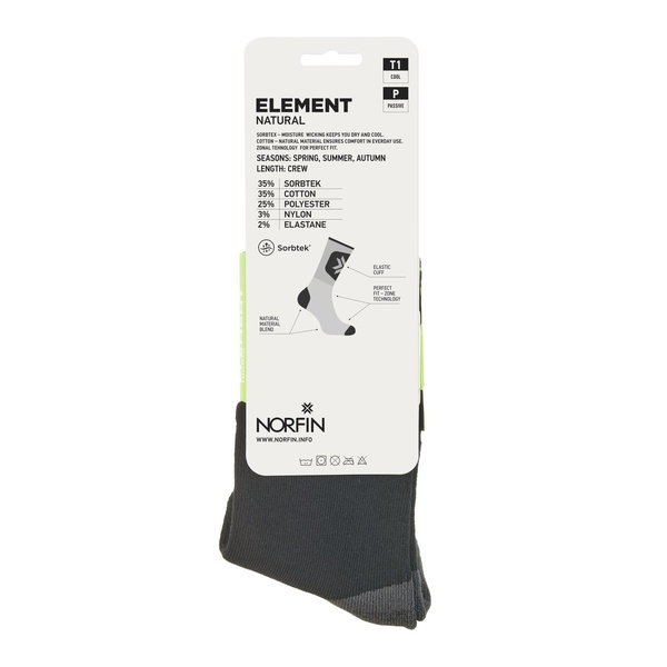 Носки Norfin T1A Element Natural Crew
