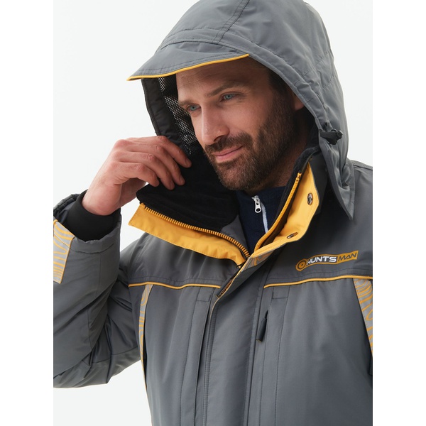 Костюм зимний Huntsman Elbrus Серый/Банан, тк. Hit Membrane