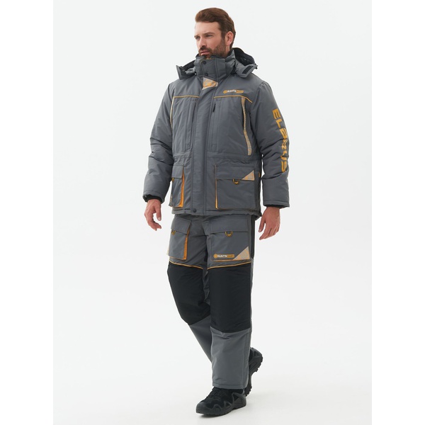 Костюм зимний Huntsman Elbrus Серый/Банан, тк. Hit Membrane