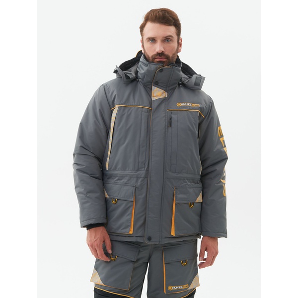 Костюм зимний Huntsman Elbrus Серый/Банан, тк. Hit Membrane