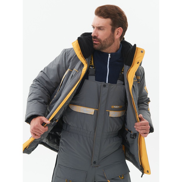 Костюм зимний Huntsman Elbrus Серый/Банан, тк. Hit Membrane