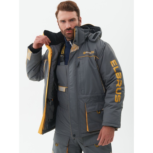 Костюм зимний Huntsman Elbrus Серый/Банан, тк. Hit Membrane