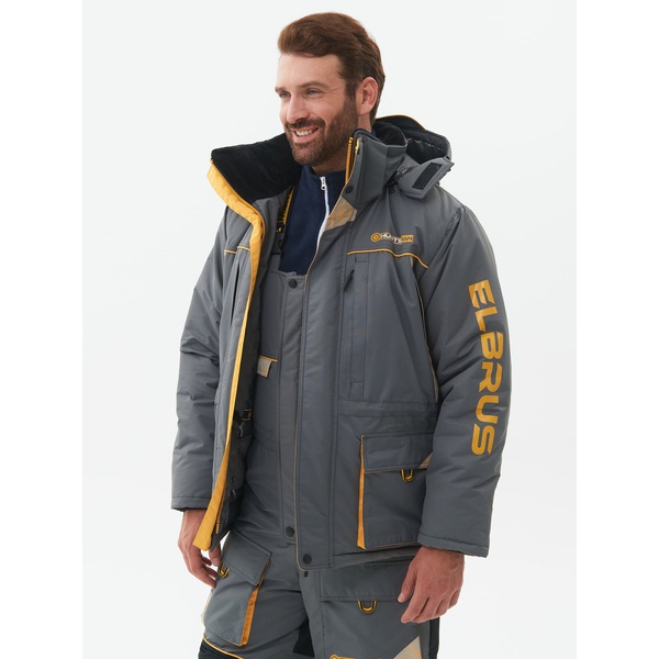 Костюм зимний Huntsman Elbrus Серый/Банан, тк. Hit Membrane