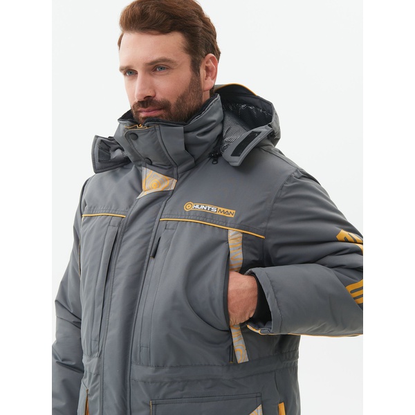 Костюм зимний Huntsman Elbrus Серый/Банан, тк. Hit Membrane