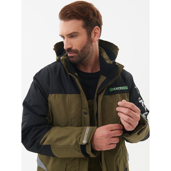 Костюм зимний Huntsman Yukon Ice хаки/чёрный, тк. Cat's Eye