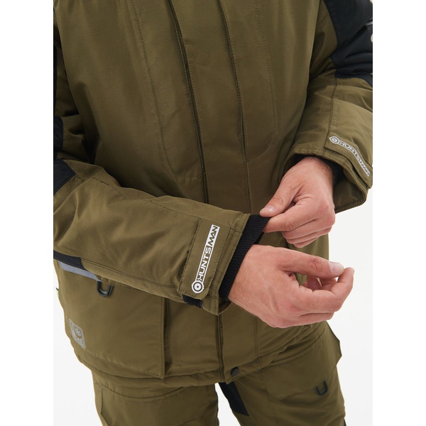 Костюм зимний Huntsman Yukon Ice хаки/чёрный, тк. Cat's Eye