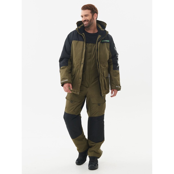 Костюм зимний Huntsman Yukon Ice хаки/чёрный, тк. Cat's Eye