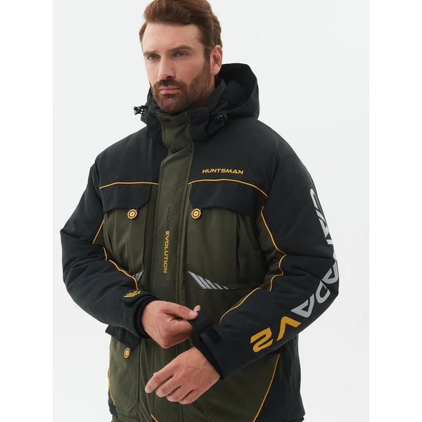 Костюм зимний Huntsman Канада V-2 хаки/чёрный