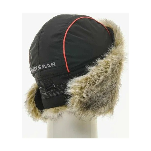 Шапка-ушанка Huntsman Reflect черный/мех Волк