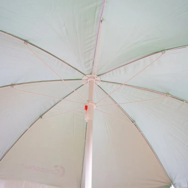 Зонт пляжный Следопыт прямой Зелёный, d-240см, h-230см, d штока 28/32мм, Oxford 210D