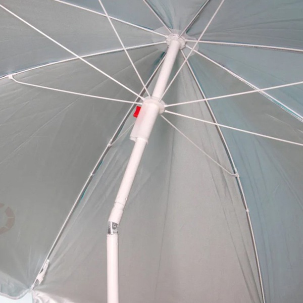 Зонт пляжный Следопыт с наклоном Голубой, d-180см, h-183см, d штока 19/22мм, Polyester 190T