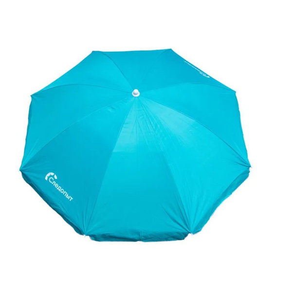 Зонт пляжный Следопыт с наклоном Голубой, d-180см, h-183см, d штока 19/22мм, Polyester 190T