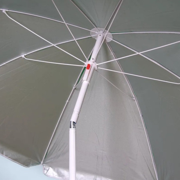 Зонт пляжный Следопыт с наклоном Зелёный, d-180см, h-183см, d штока 22/25мм, Oxford 210D