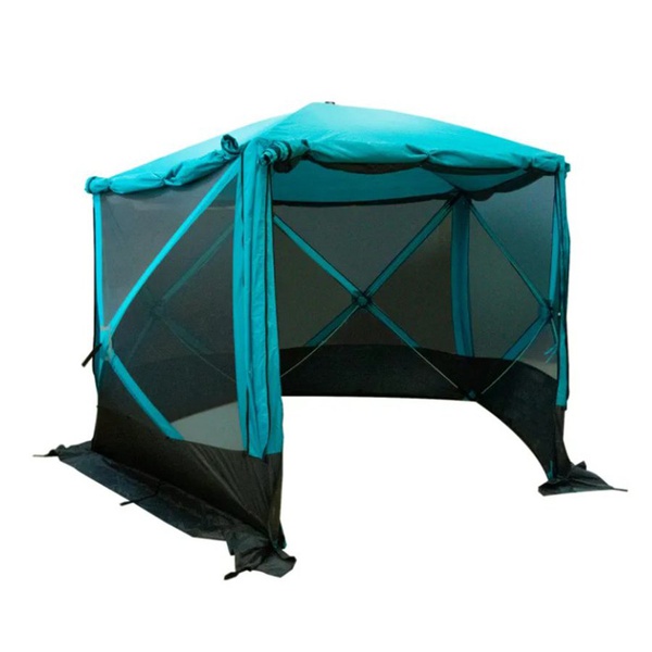 Шатёр Следопыт (быстросборный, 5 стен) серый/голубой