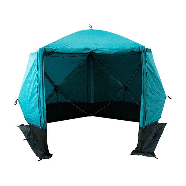 Шатёр Следопыт (быстросборный, 5 стен) серый/голубой