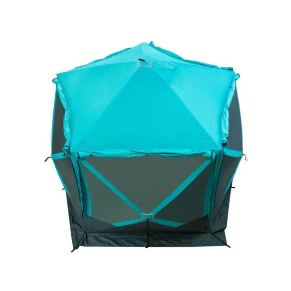 Шатёр Следопыт (быстросборный, 5 стен) серый/голубой