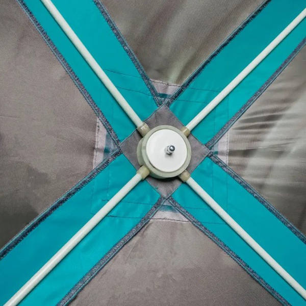 Шатёр Следопыт (быстросборный, 5 стен) серый/голубой