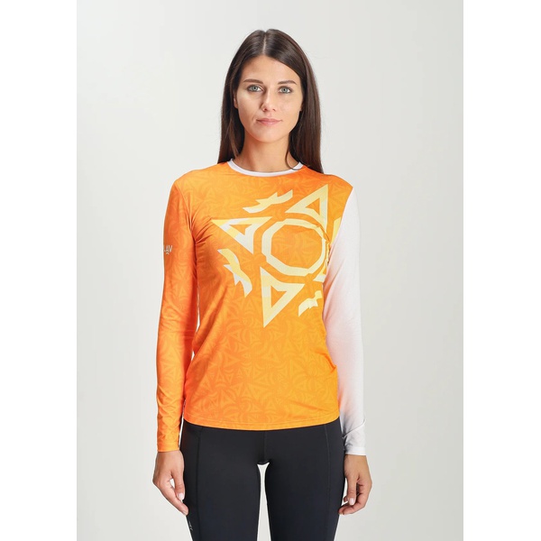 Лонгслив женский Сплав Logo L/S (беговой) оранжевый