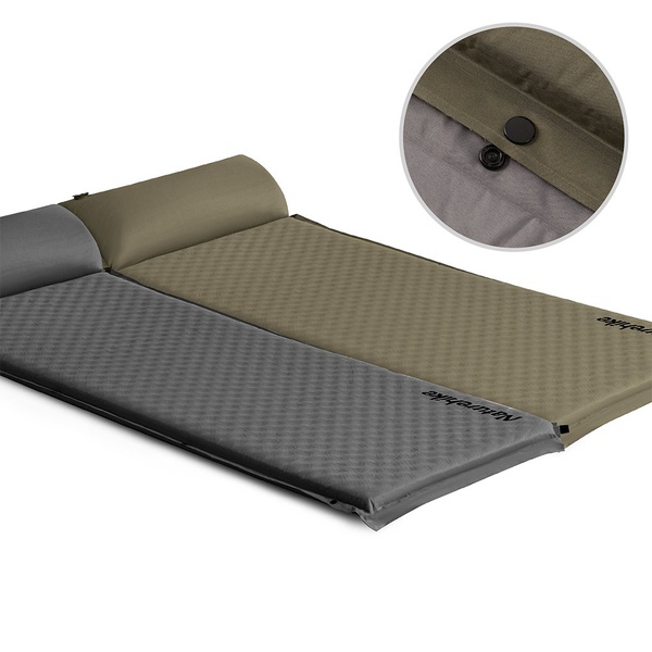 Коврик Naturehike CNK2300DZ014 D01 (самонадувной, c подушкой) серый, 3 см