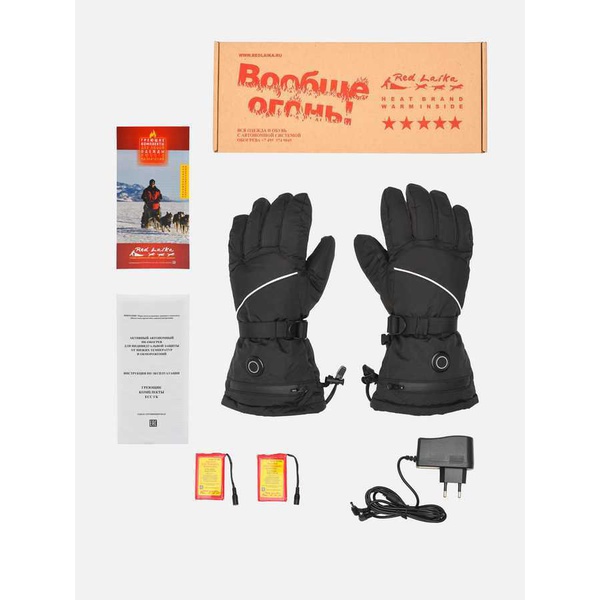 Перчатки с подогревом RedLaika Lux сенсорные, на аккумуляторах Чёрный, до 9 часов (3000 mAh)