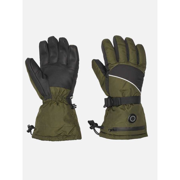 Перчатки с подогревом RedLaika Lux сенсорные, на аккумуляторах Зелёный/Хаки, до 9 часов (3000 mAh)