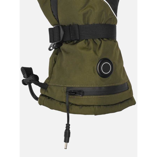 Перчатки с подогревом RedLaika Lux сенсорные, на аккумуляторах Зелёный/Хаки, до 9 часов (3000 mAh)